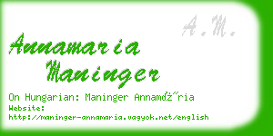 annamaria maninger business card